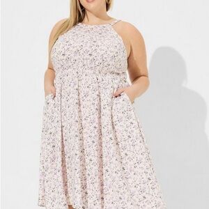 Torrid Lavender Floral Mini Dress